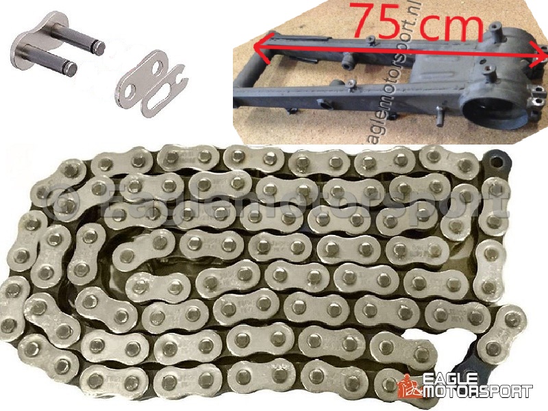 Ketting extra sterk, extra lang voor EGL Madmax 250cc (2010-2011